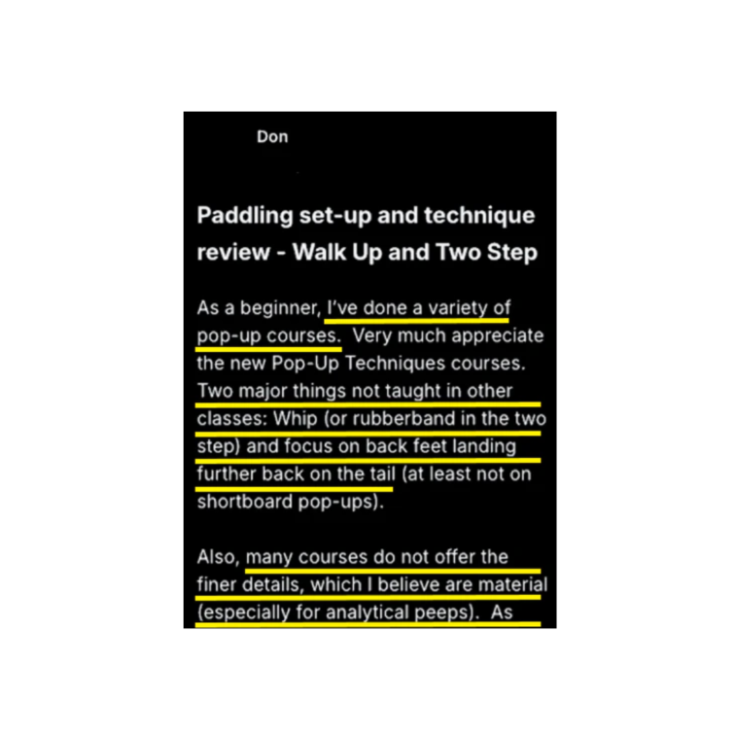 Pop Up Technique Course