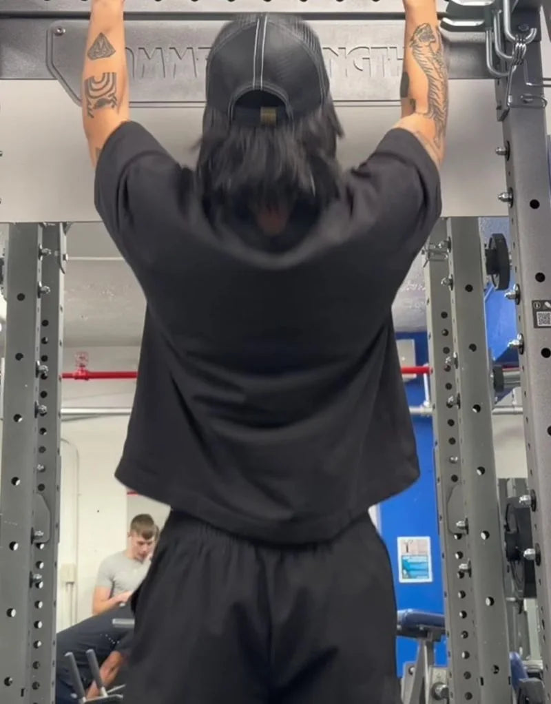 Van doing pull-ups